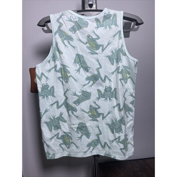 Cat and Jack Boys Tank T-Shirt Sleeveless Green Frogs Large 10 / 12 NWT - Picture 6 of 7